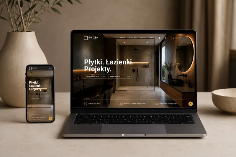 Projekt strony Glazura Lubartów