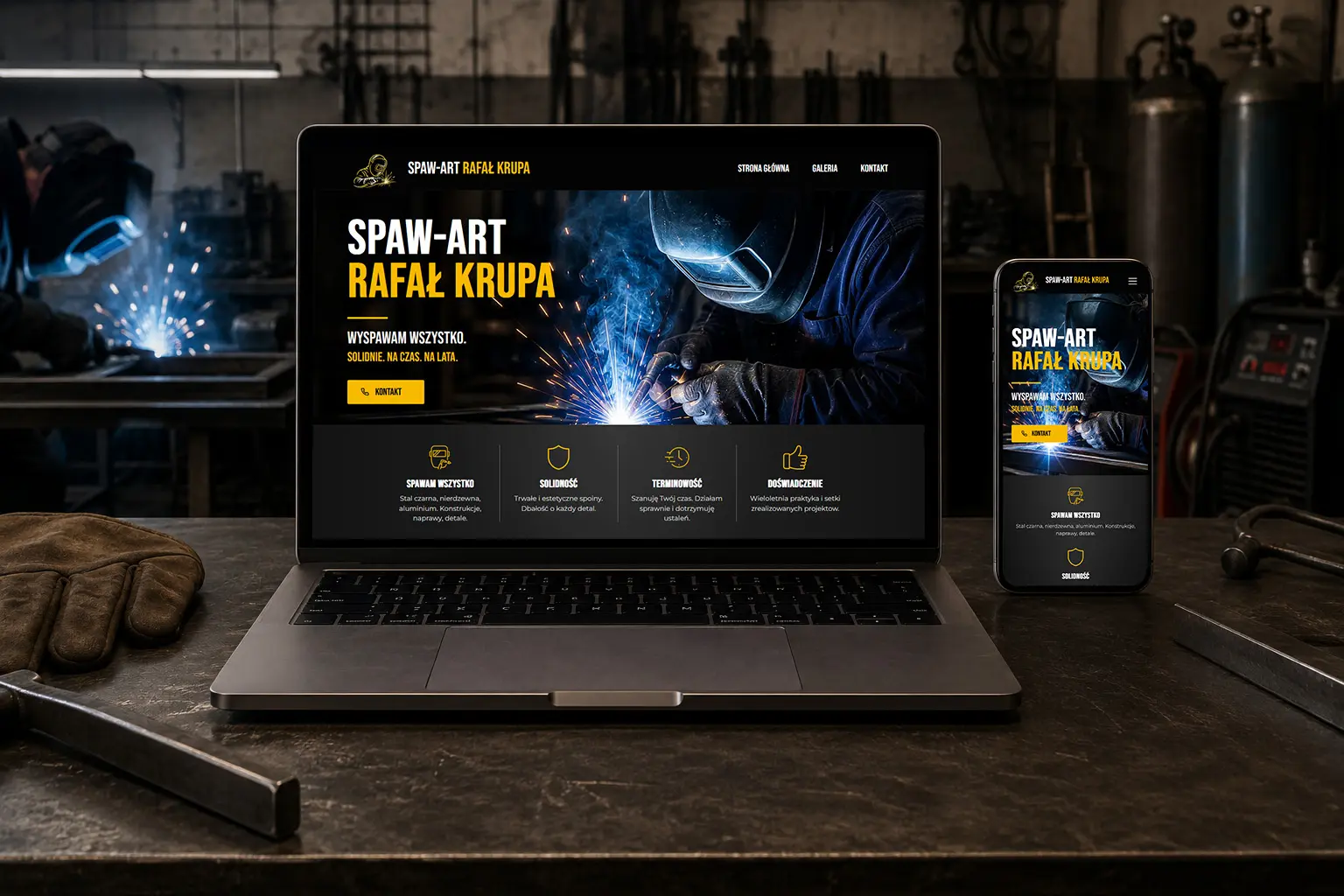 Projekt strony Spaw-Art Rafał Krupa